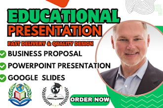 design a professional improve business and educational powerpoint presentation
