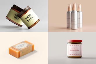 design a modern and professional product label for your brand