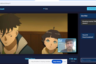 build live streaming website twitch clone