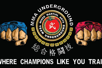 create a martial arts logo gym boxing MMA wrestling