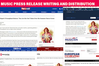 write music press release submit music pressrelease UK USA music PR distribution