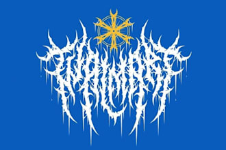 create a metal, brutal, death metal logo for your band