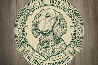 design vintage dog logo