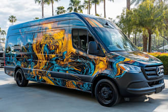 create van wrap design, car wrap design, truck wrap design