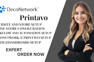 set up and design your deconetwork store  and printavo shop on demand solutions