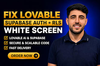 fix lovable white screen, blank page, auth loop vibe code rescue specialist