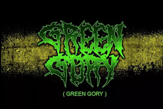 make a technical death metal for your logo and name