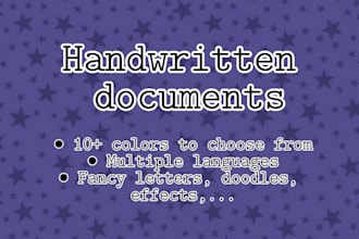 hand write a document