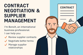 negotiate and manage supplier contracts to secure the best deals