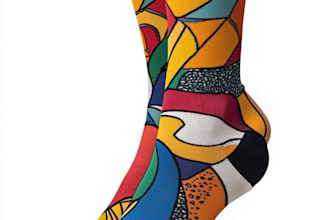 draw digital pattern socks design
