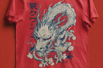 design japanese t shirt illustration