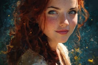 create oil painting into digital oil painting