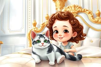 watercolor children book illustration children storybook, kids book illustration