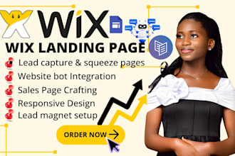 lead capture page wix studio website chatbot sales page google sites carrd