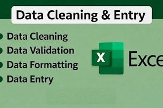 clean, format, sort, validate your excel data