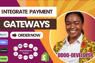 odoo ecommerce erp, wise, dot net, paypal stripe connect, to fix payment gateway