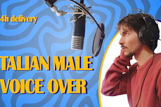 record a professional italian male voice over in 24 h