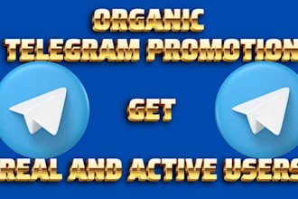 do telegram promotion, grow telegram channel to get 200k real and active users