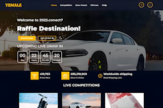 build raffle website giveaway website competition website for raffle business