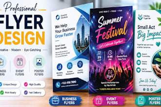 design professional  business flyer, event flyer and poster design