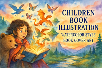 do illustration books, children book illustration kid book cover illustrations