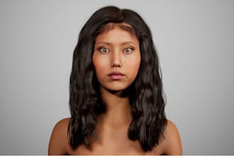 add realistic hair groom to unreal engine or 3d game model
