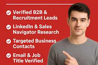 provide targeted b2b linkedin lead generation and recruitment leads