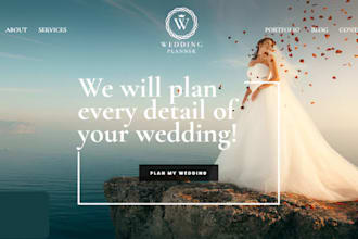 design wix wedding planner website wedding venue website event planning website