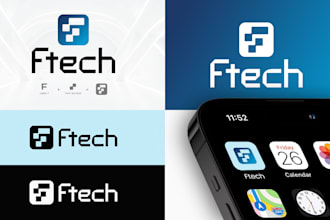 create a modern tech, ai, app, and saas logo that defines your brand identity