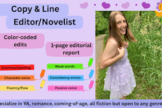 copy edit and line edit your ya novel