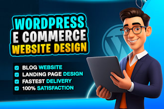 design modern wordpress business website or landing page