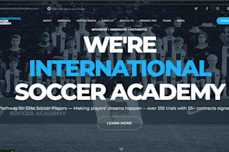 build wix football coach website sport website soccer academy club website