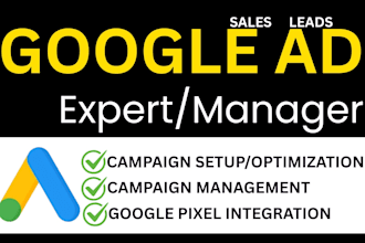be your google ads expert manager to run profitable search campaigns