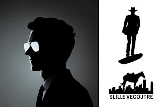 create a professional silhouette logo and silhouette object