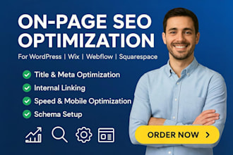 optimize onpage SEO of webflow, squarespace, wix, wordpress in rankmath or yoast