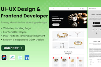 design modern UI UX and develop responsive frontend websites