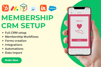 setup membership CRM zoho hubspot bitrix24 salesforce npsp monday CRM insightly