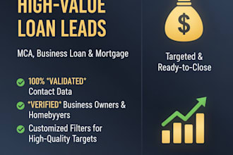 provide top tier mca, business loan leads, mortgage leads