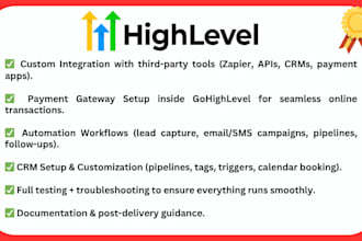 create go high level custom integration and automation