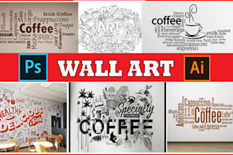 design creative wall art, doodle, decals, murals