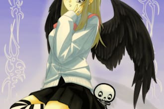 draw y2k style anime