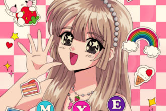 draw your roblox character in retro 90s anime style