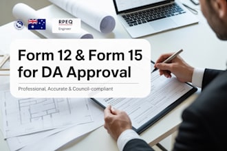 fill form 12 form 15 for australia residential da approval