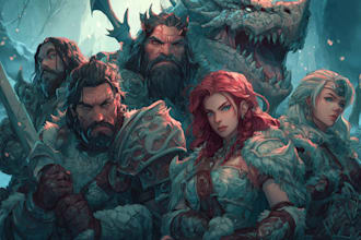 draw your fantasy character, rpg character or portrait