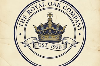 design  vintage retro royal emblem crown logo