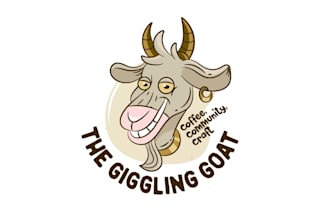 design a cartoon mascot premium food and drink logo