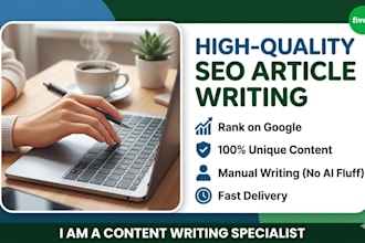 write SEO optimized articles for your website or blog