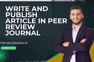 write and publish research articles in peer review journals for eb1, eb2, niw o1