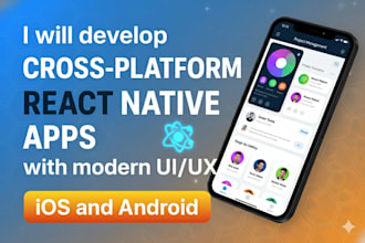 develop crossplatform react native apps with modern UI UX design