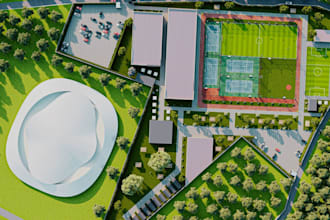 do 3d sport event center, 3d sport complex, indoor games arena, sport facility